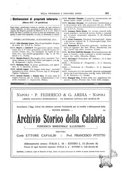 Giornale della libreria della tipografia e delle arti e industrie affini supplemento alla Bibliografia italiana, pubblicato dall'Associazione tipografico-libraria italiana