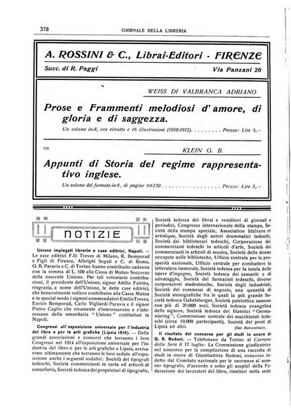 Giornale della libreria della tipografia e delle arti e industrie affini supplemento alla Bibliografia italiana, pubblicato dall'Associazione tipografico-libraria italiana