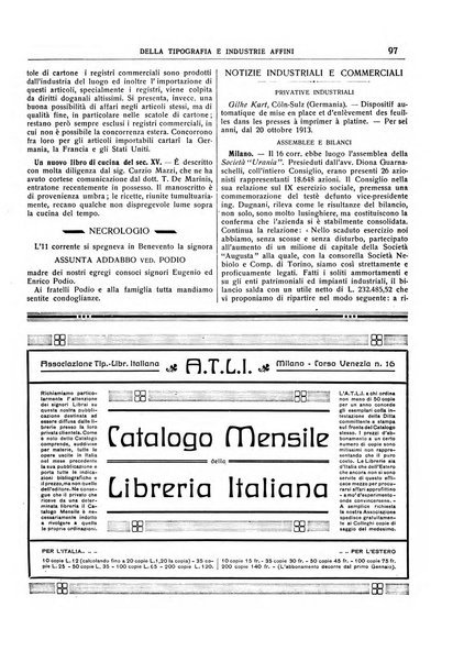 Giornale della libreria della tipografia e delle arti e industrie affini supplemento alla Bibliografia italiana, pubblicato dall'Associazione tipografico-libraria italiana