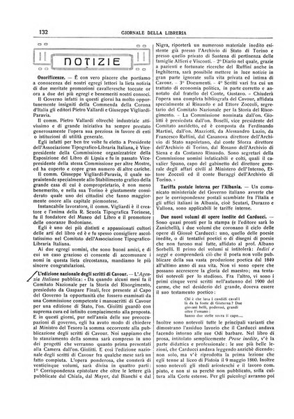 Giornale della libreria della tipografia e delle arti e industrie affini supplemento alla Bibliografia italiana, pubblicato dall'Associazione tipografico-libraria italiana