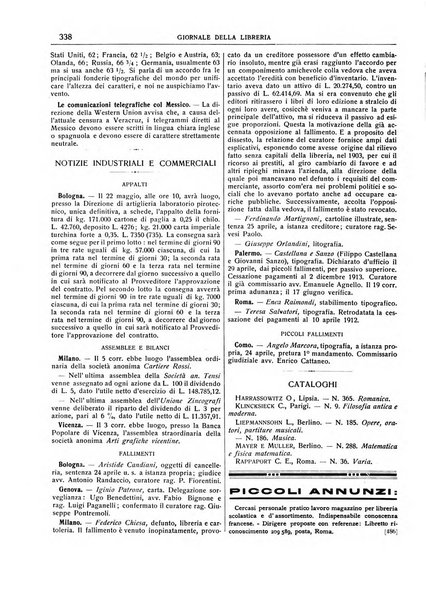 Giornale della libreria della tipografia e delle arti e industrie affini supplemento alla Bibliografia italiana, pubblicato dall'Associazione tipografico-libraria italiana