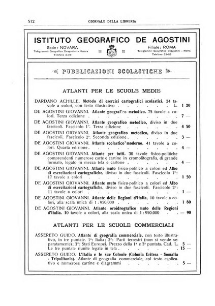 Giornale della libreria della tipografia e delle arti e industrie affini supplemento alla Bibliografia italiana, pubblicato dall'Associazione tipografico-libraria italiana