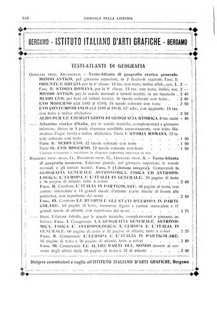 Giornale della libreria della tipografia e delle arti e industrie affini supplemento alla Bibliografia italiana, pubblicato dall'Associazione tipografico-libraria italiana