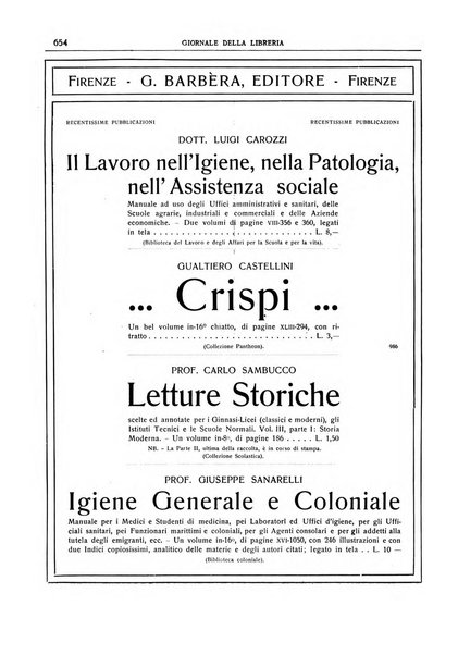 Giornale della libreria della tipografia e delle arti e industrie affini supplemento alla Bibliografia italiana, pubblicato dall'Associazione tipografico-libraria italiana