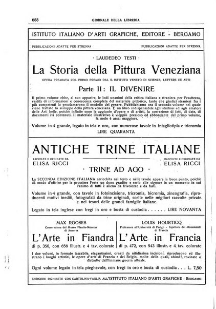 Giornale della libreria della tipografia e delle arti e industrie affini supplemento alla Bibliografia italiana, pubblicato dall'Associazione tipografico-libraria italiana