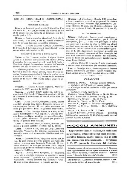 Giornale della libreria della tipografia e delle arti e industrie affini supplemento alla Bibliografia italiana, pubblicato dall'Associazione tipografico-libraria italiana