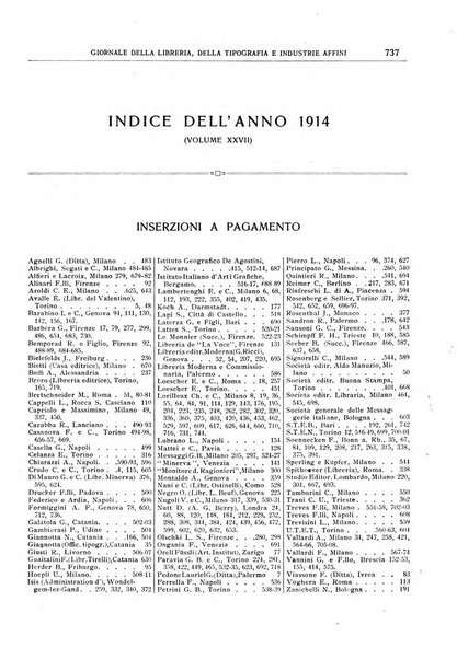 Giornale della libreria della tipografia e delle arti e industrie affini supplemento alla Bibliografia italiana, pubblicato dall'Associazione tipografico-libraria italiana