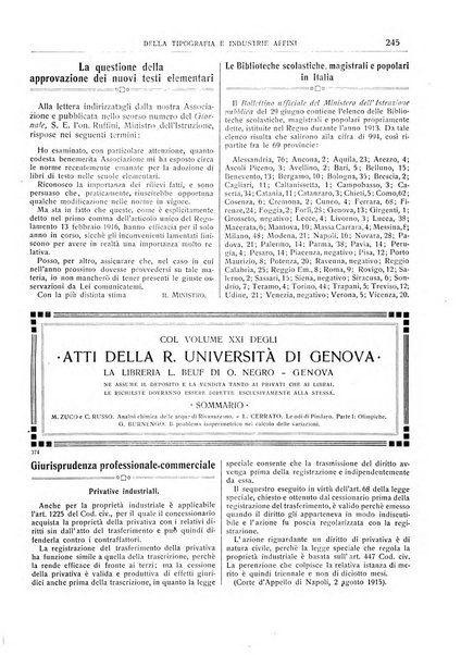 Giornale della libreria della tipografia e delle arti e industrie affini supplemento alla Bibliografia italiana, pubblicato dall'Associazione tipografico-libraria italiana