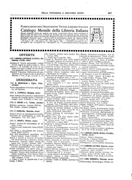 Giornale della libreria della tipografia e delle arti e industrie affini supplemento alla Bibliografia italiana, pubblicato dall'Associazione tipografico-libraria italiana