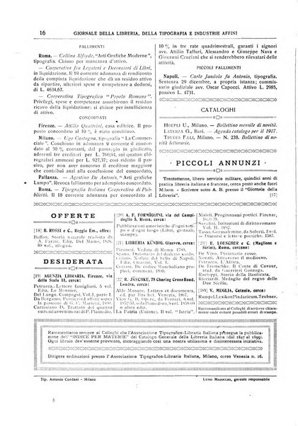 Giornale della libreria della tipografia e delle arti e industrie affini supplemento alla Bibliografia italiana, pubblicato dall'Associazione tipografico-libraria italiana