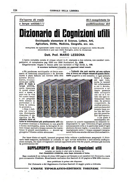 Giornale della libreria della tipografia e delle arti e industrie affini supplemento alla Bibliografia italiana, pubblicato dall'Associazione tipografico-libraria italiana