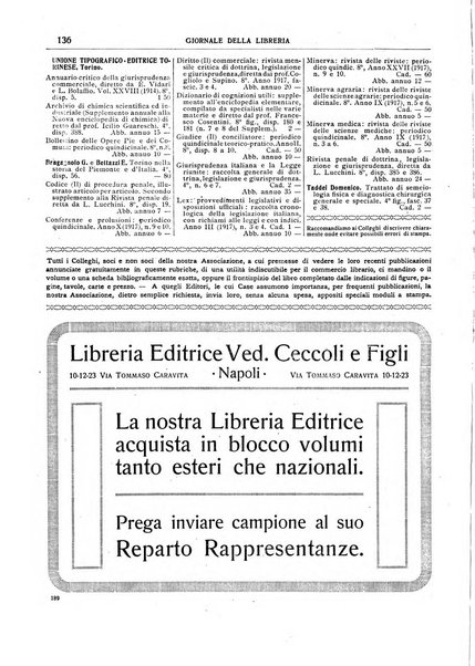 Giornale della libreria della tipografia e delle arti e industrie affini supplemento alla Bibliografia italiana, pubblicato dall'Associazione tipografico-libraria italiana