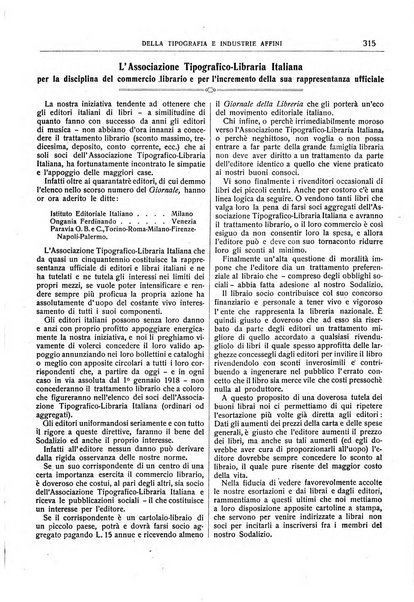 Giornale della libreria della tipografia e delle arti e industrie affini supplemento alla Bibliografia italiana, pubblicato dall'Associazione tipografico-libraria italiana