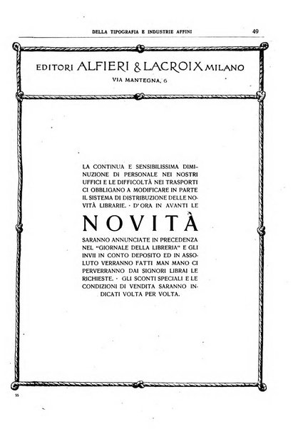 Giornale della libreria della tipografia e delle arti e industrie affini supplemento alla Bibliografia italiana, pubblicato dall'Associazione tipografico-libraria italiana