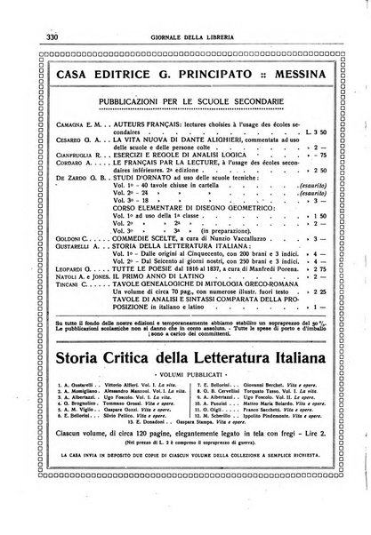 Giornale della libreria della tipografia e delle arti e industrie affini supplemento alla Bibliografia italiana, pubblicato dall'Associazione tipografico-libraria italiana