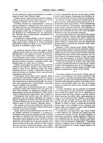 Giornale della libreria della tipografia e delle arti e industrie affini supplemento alla Bibliografia italiana, pubblicato dall'Associazione tipografico-libraria italiana