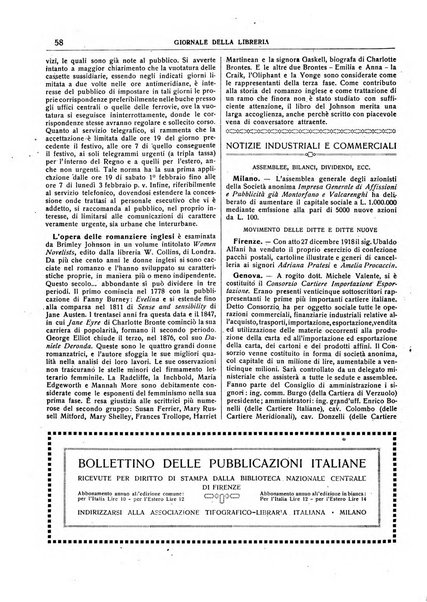 Giornale della libreria della tipografia e delle arti e industrie affini supplemento alla Bibliografia italiana, pubblicato dall'Associazione tipografico-libraria italiana