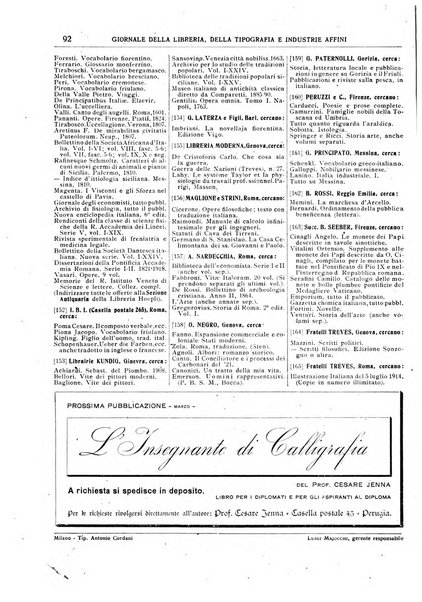 Giornale della libreria della tipografia e delle arti e industrie affini supplemento alla Bibliografia italiana, pubblicato dall'Associazione tipografico-libraria italiana