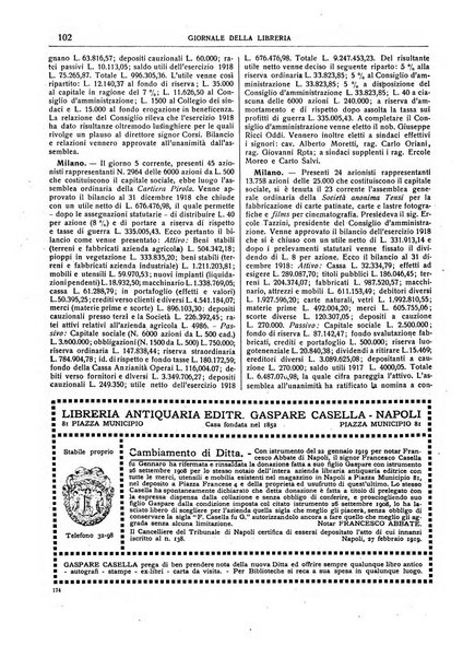 Giornale della libreria della tipografia e delle arti e industrie affini supplemento alla Bibliografia italiana, pubblicato dall'Associazione tipografico-libraria italiana