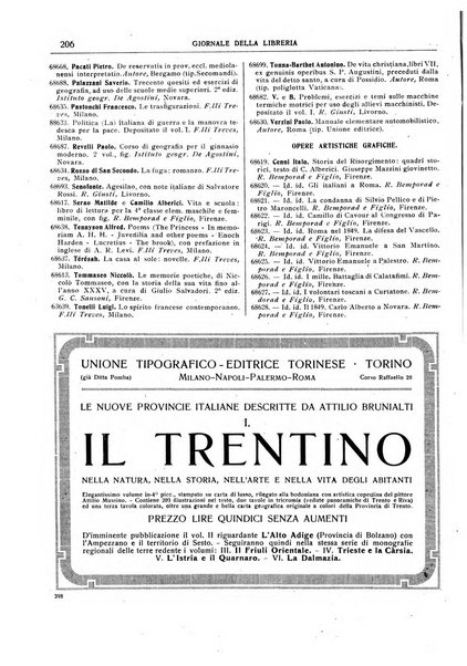 Giornale della libreria della tipografia e delle arti e industrie affini supplemento alla Bibliografia italiana, pubblicato dall'Associazione tipografico-libraria italiana