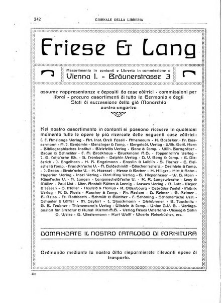 Giornale della libreria della tipografia e delle arti e industrie affini supplemento alla Bibliografia italiana, pubblicato dall'Associazione tipografico-libraria italiana