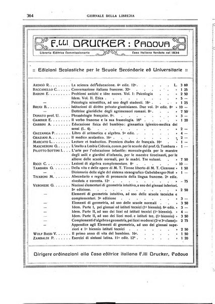 Giornale della libreria della tipografia e delle arti e industrie affini supplemento alla Bibliografia italiana, pubblicato dall'Associazione tipografico-libraria italiana