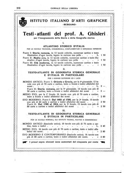 Giornale della libreria della tipografia e delle arti e industrie affini supplemento alla Bibliografia italiana, pubblicato dall'Associazione tipografico-libraria italiana