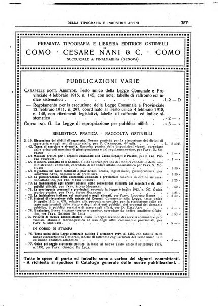 Giornale della libreria della tipografia e delle arti e industrie affini supplemento alla Bibliografia italiana, pubblicato dall'Associazione tipografico-libraria italiana