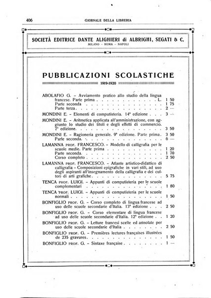 Giornale della libreria della tipografia e delle arti e industrie affini supplemento alla Bibliografia italiana, pubblicato dall'Associazione tipografico-libraria italiana