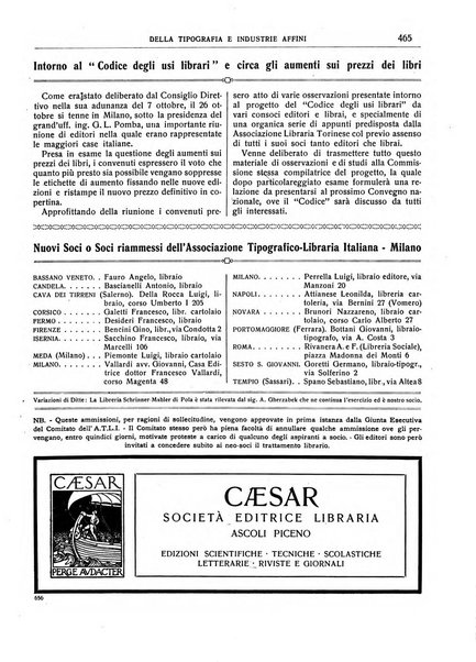 Giornale della libreria della tipografia e delle arti e industrie affini supplemento alla Bibliografia italiana, pubblicato dall'Associazione tipografico-libraria italiana