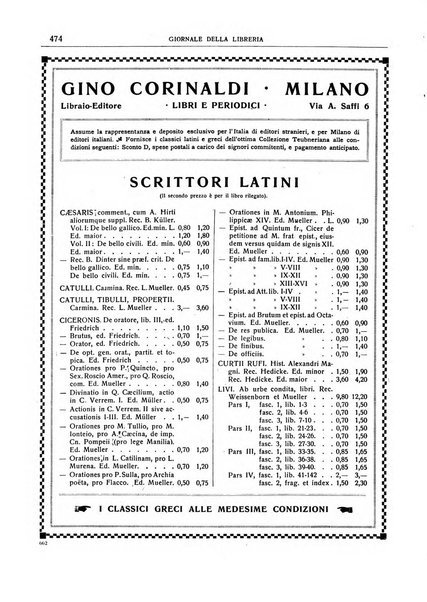 Giornale della libreria della tipografia e delle arti e industrie affini supplemento alla Bibliografia italiana, pubblicato dall'Associazione tipografico-libraria italiana