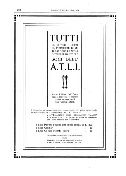 Giornale della libreria della tipografia e delle arti e industrie affini supplemento alla Bibliografia italiana, pubblicato dall'Associazione tipografico-libraria italiana