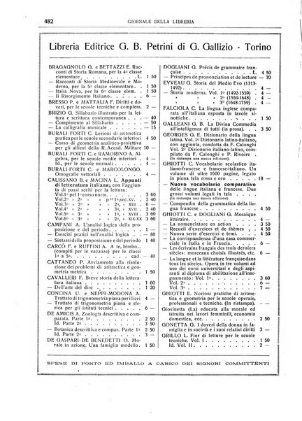 Giornale della libreria della tipografia e delle arti e industrie affini supplemento alla Bibliografia italiana, pubblicato dall'Associazione tipografico-libraria italiana