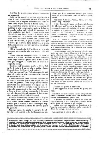 Giornale della libreria della tipografia e delle arti e industrie affini supplemento alla Bibliografia italiana, pubblicato dall'Associazione tipografico-libraria italiana