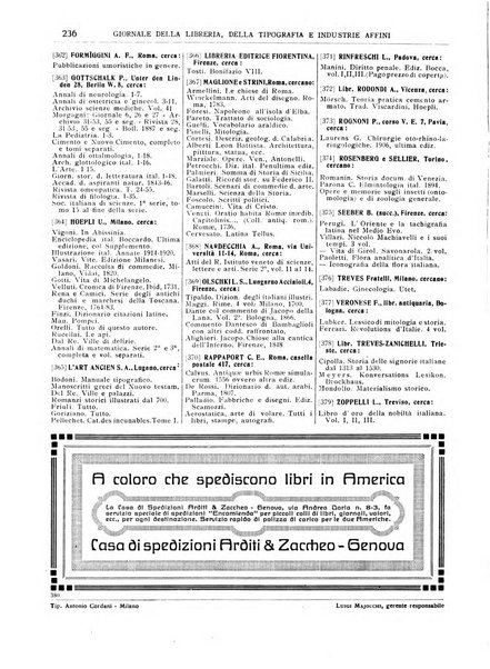 Giornale della libreria della tipografia e delle arti e industrie affini supplemento alla Bibliografia italiana, pubblicato dall'Associazione tipografico-libraria italiana