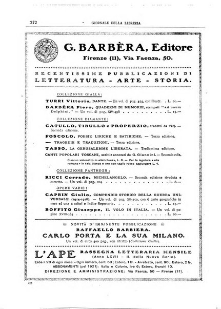 Giornale della libreria della tipografia e delle arti e industrie affini supplemento alla Bibliografia italiana, pubblicato dall'Associazione tipografico-libraria italiana