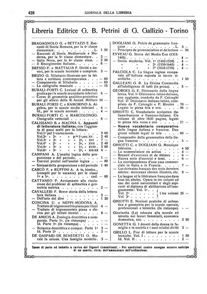 Giornale della libreria della tipografia e delle arti e industrie affini supplemento alla Bibliografia italiana, pubblicato dall'Associazione tipografico-libraria italiana