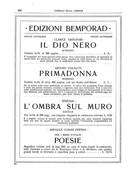 Giornale della libreria della tipografia e delle arti e industrie affini supplemento alla Bibliografia italiana, pubblicato dall'Associazione tipografico-libraria italiana