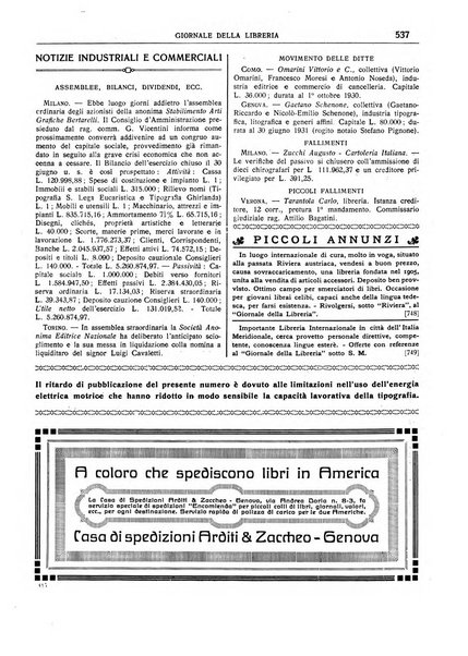 Giornale della libreria della tipografia e delle arti e industrie affini supplemento alla Bibliografia italiana, pubblicato dall'Associazione tipografico-libraria italiana