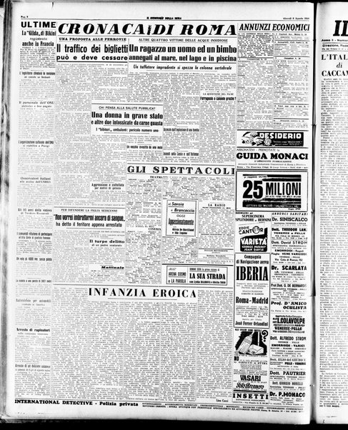 Il giornale della sera : quotidiano indipendente di informazioni