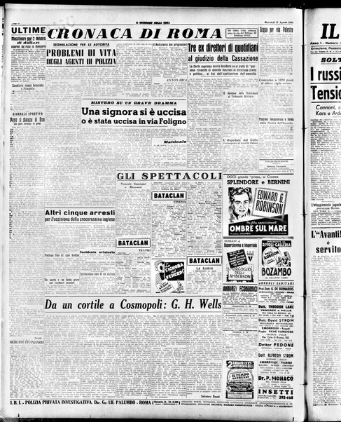 Il giornale della sera : quotidiano indipendente di informazioni