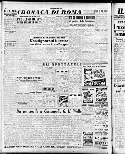 Il giornale della sera : quotidiano indipendente di informazioni