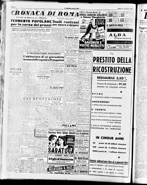 Il giornale della sera : quotidiano indipendente di informazioni