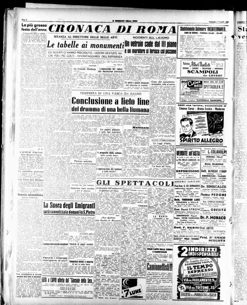 Il giornale della sera : quotidiano indipendente di informazioni