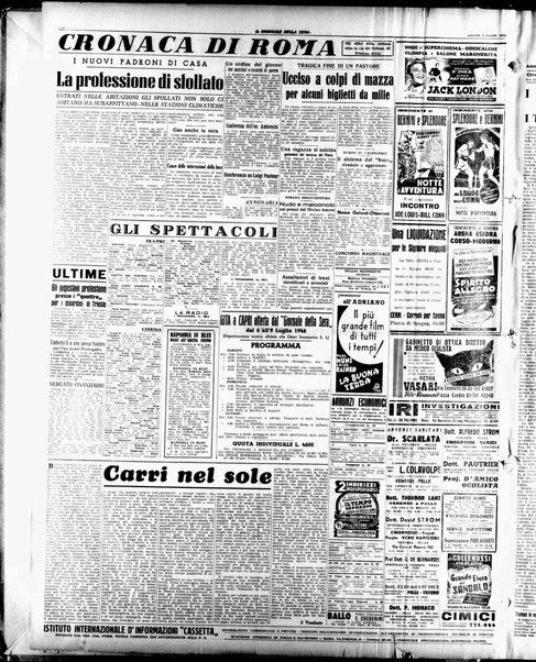 Il giornale della sera : quotidiano indipendente di informazioni