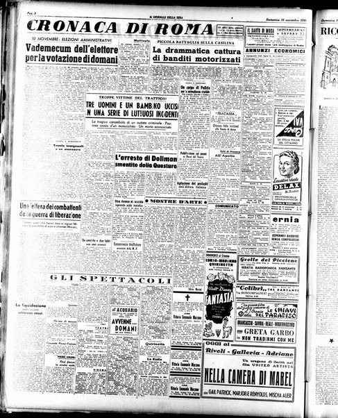 Il giornale della sera : quotidiano indipendente di informazioni