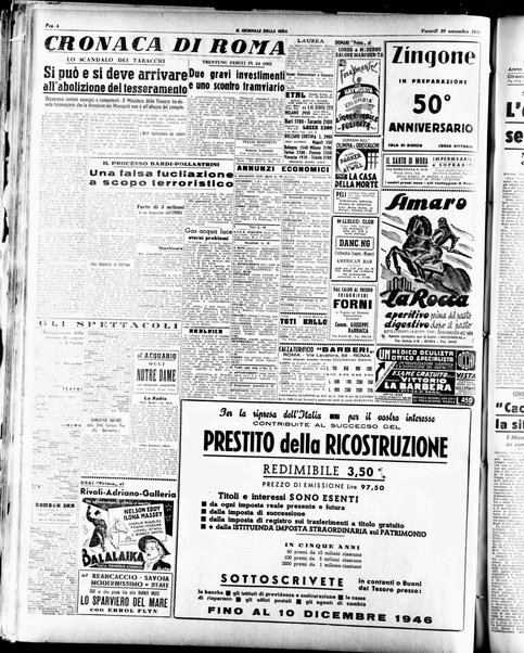 Il giornale della sera : quotidiano indipendente di informazioni