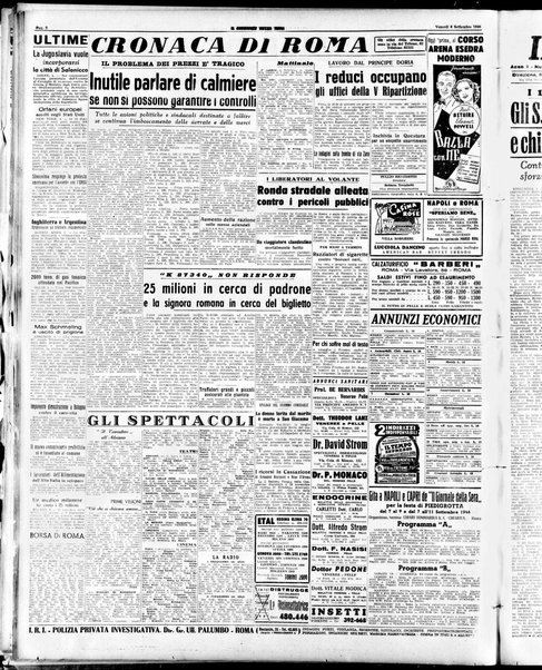 Il giornale della sera : quotidiano indipendente di informazioni