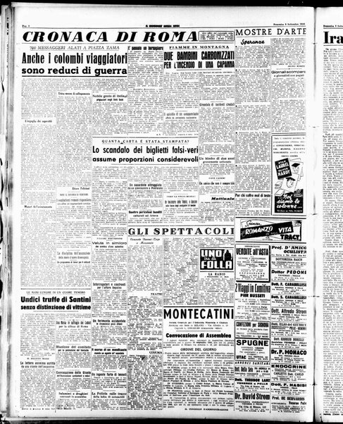 Il giornale della sera : quotidiano indipendente di informazioni