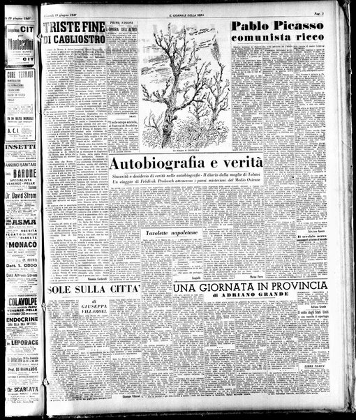 Il giornale della sera : quotidiano indipendente di informazioni